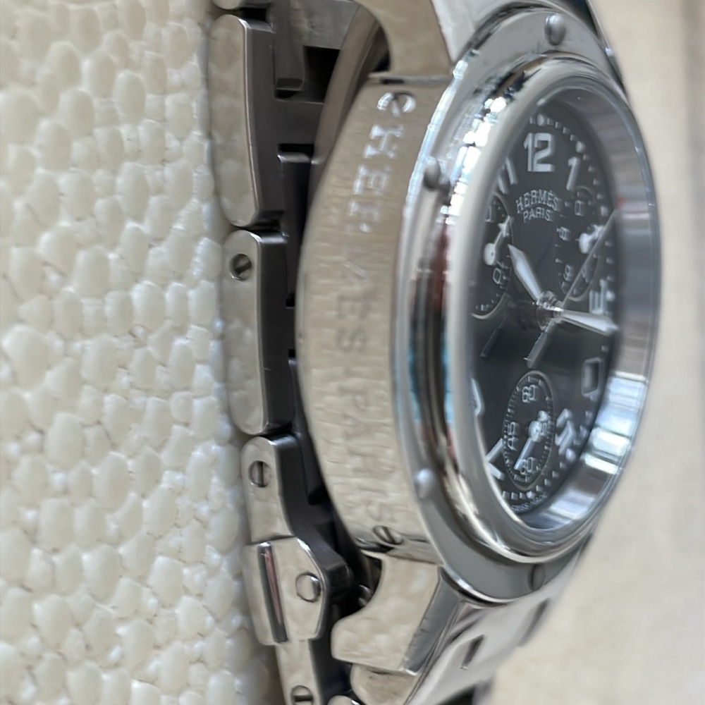 Hermes Lady’s Clipper Chronograph Stainless Steel Watch - Picture 6 of 16